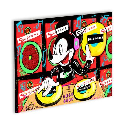 DJ Mickey Canvas Zwart_80 x 60 cm