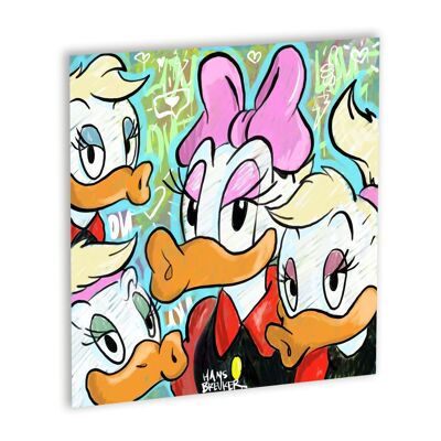 Duckface Canvas Wit_40 x 40 cm