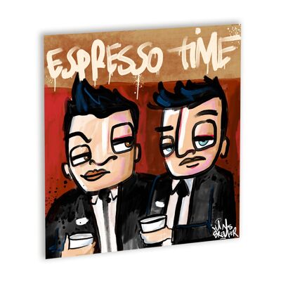 Espresso Time Canvas Zwart_40 x 40 cm