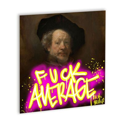 F*ck average Canvas Zwart_40 x 40 cm