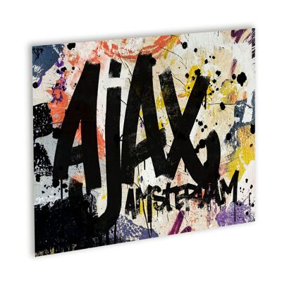 Graffiti Ajax Amsterdam Canvas Wit_40 x 30 cm