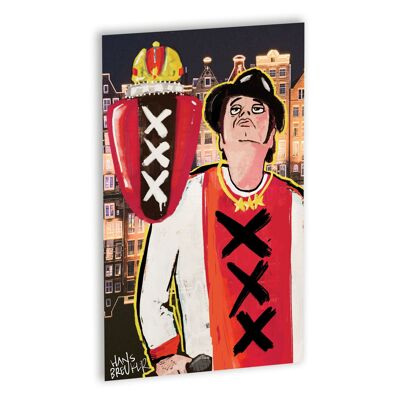 Hazes on Amsterdam background Canvas Wit_80 x 120 cm