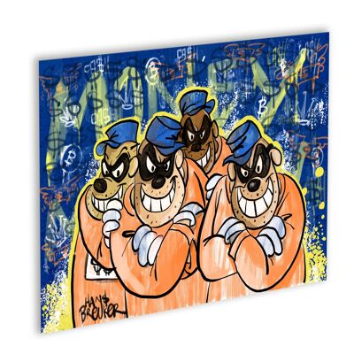 Heavy boys, take the cash Canvas Wit_40 x 30 cm