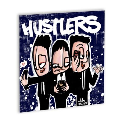 Hustlers Canvas Wit_40 x 40 cm