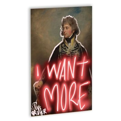 I want more Canvas Zwart_30 x 40 cm