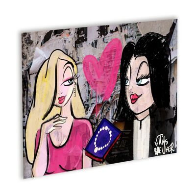 Love (v/v) Canvas Zwart_40 x 30 cm