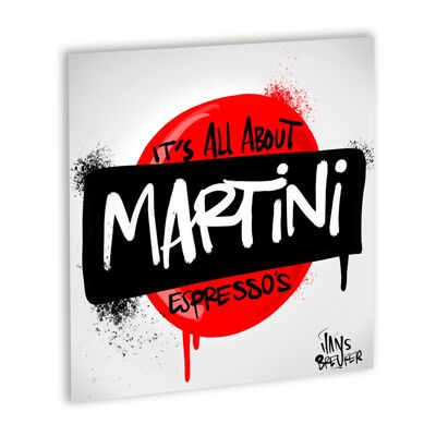 Martini Espresso's Canvas Wit_40 x 40 cm
