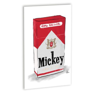 Mickey art in a box Canvas Zwart_60 x 80 cm
