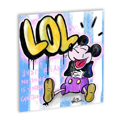 Mickey LOL Canvas Wit_40 x 40 cm