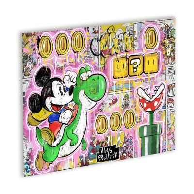 Mickey Mario Canvas Wit_40 x 30 cm