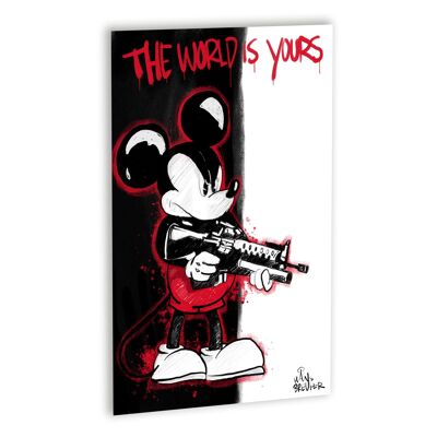 Mickey Scarface Canvas Zwart_60 x 80 cm