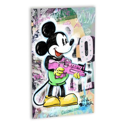 Mickey Scarfun Canvas Zwart_60 x 80 cm