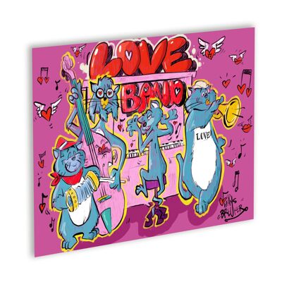 Music Love band Canvas Wit_40 x 30 cm