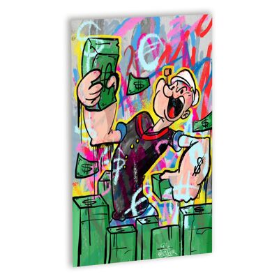 Popeye popart Canvas Wit_30 x 40 cm