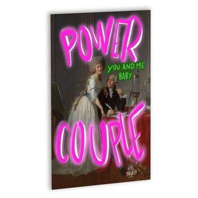 Power couple Canvas Zwart_30 x 40 cm
