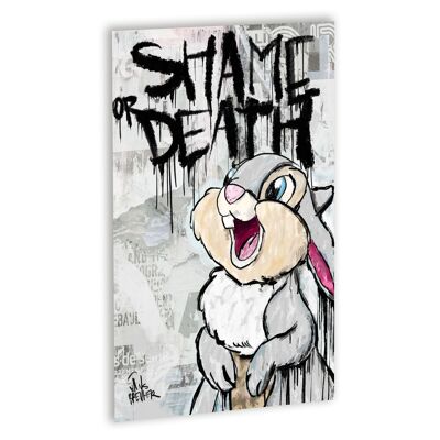 Shame or death Canvas Zwart_30 x 40 cm