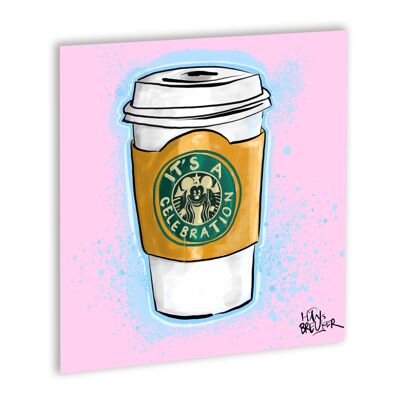 Starbucks Mickey Canvas Wit_40 x 40 cm