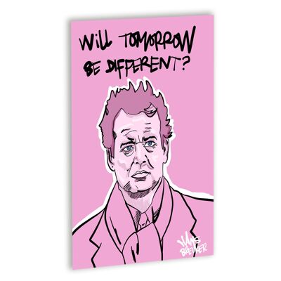 Will tomorrow be different? Canvas Wit_30 x 40 cm