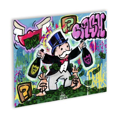 Yolo Monopoly Canvas Zwart_40 x 30 cm