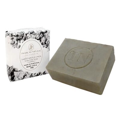 Gray Clay Solid Soap - Handmade - 100 g - 100% natural ingredients