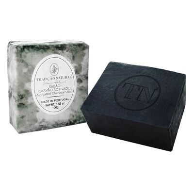 Savon Solide au Charbon Actif - Fait main - 100 g - Ingrédients 100% naturels