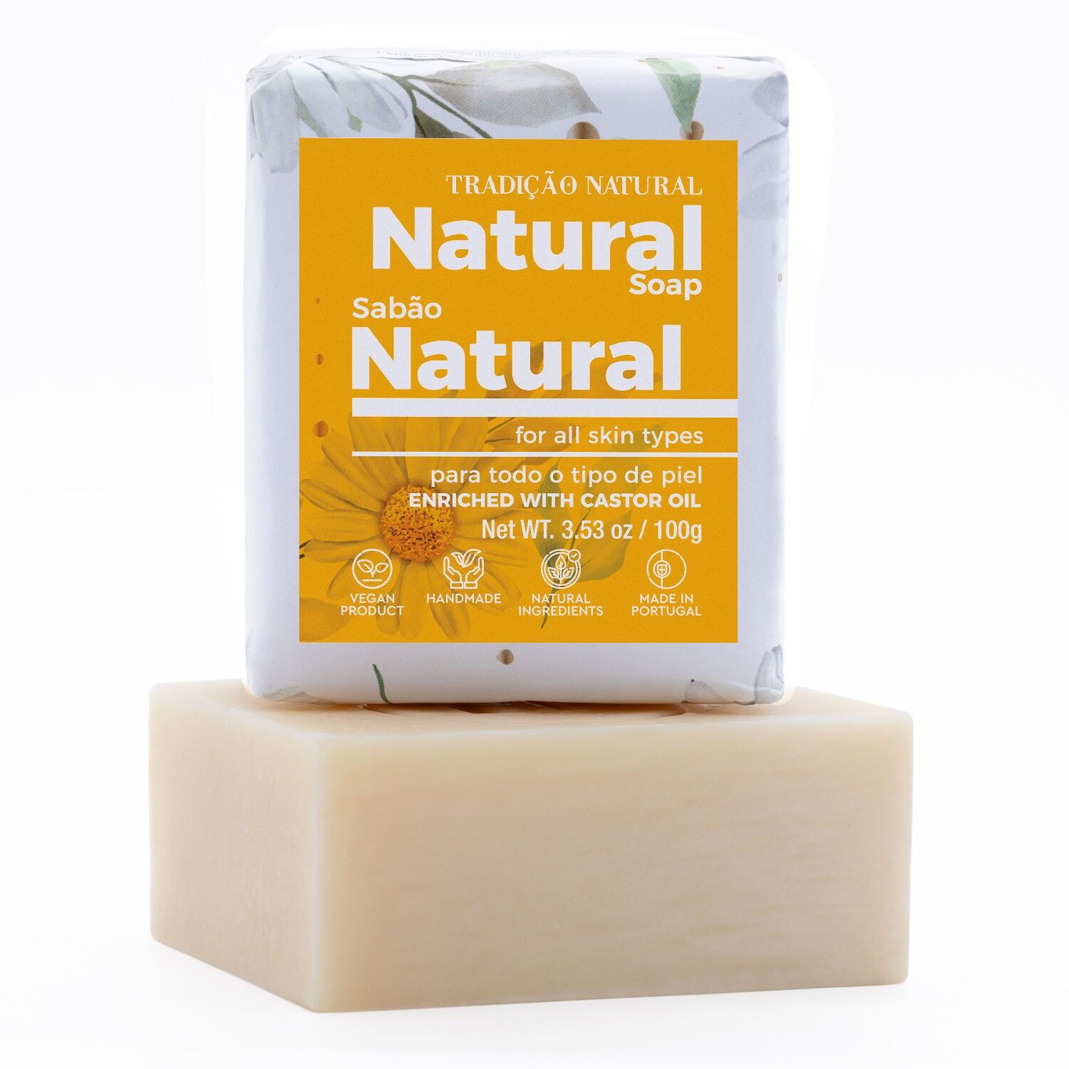 Natürliche feste Seife – Handgefertigt – 100 g – 100 % natürliche Inhaltsstoffe