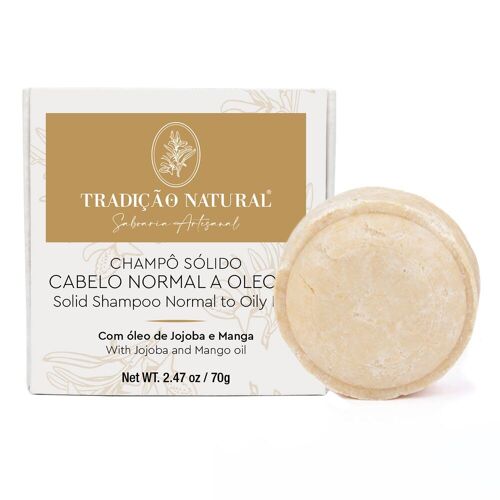 Solid Shampoo Normal to Oily Hair - Handmade - 70 g