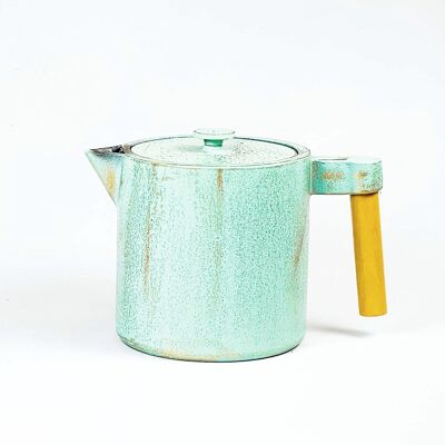 Coffee pot and teapot cast iron Chiisana 0.9l, iron pot in mint