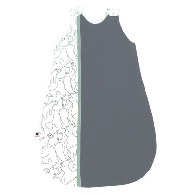 Bärenmutter - Schlafsack mit grünem Rand 0-6m