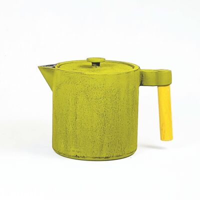 Coffee pot and teapot cast iron Chiisana 0.9l, iron pot in green