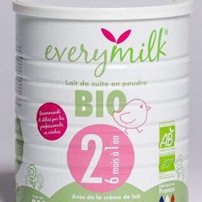 Milk 2 Bio - latte di proseguimento biologico da 6 a 12 mesi - latte per lattanti - EVERYMILK - x12