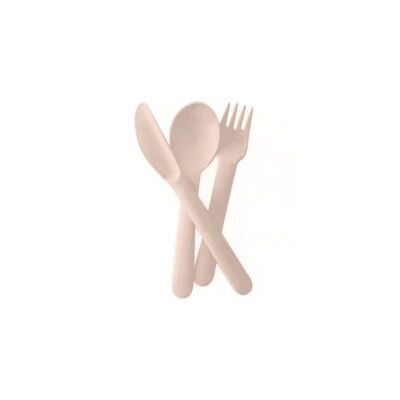 Servizio di posate Bambino Bamboo (forchetta, cucchiaio, coltello) - Blush - Ekobo