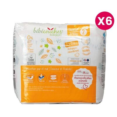 Baby diapersecological diapers size 2 (3-6kg) box of 180