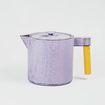 Coffee pot and teapot cast iron Chiisana 0.9l, iron pot in purple