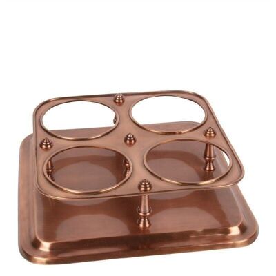 Bottle holder 34x34 cm Brushed copper