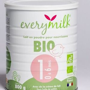 Lait 1 Bio - lait biologique pour nourrissons de 0 à 6 mois - lait infantile - EVERYMILK - x6