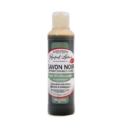 Jabón negro hipoalergénico, con aceite de oliva, botella de 1 L, certificado ECOCERT