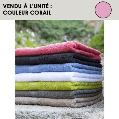 Coral cotton terry towel - CENTEX