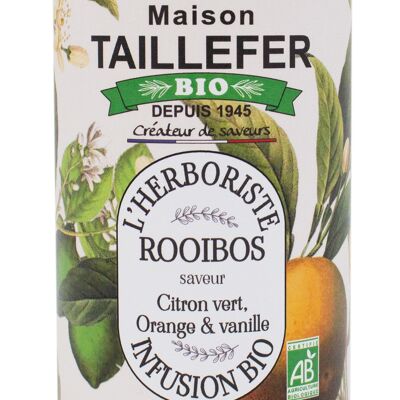 ORGANISCHE INFUSION ROOIBOS, LIME, VANILLE UND ORANGE 80G