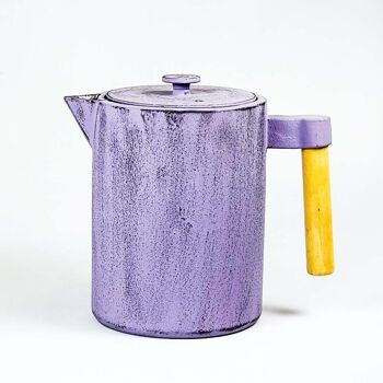 Théière Kohi, pot en fer, cafetière en fonte capacité 1,2l, violet 1