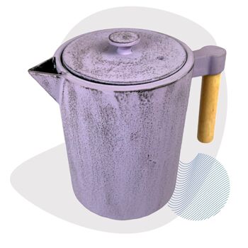 Théière Kohi, pot en fer, cafetière en fonte capacité 1,2l, violet 2
