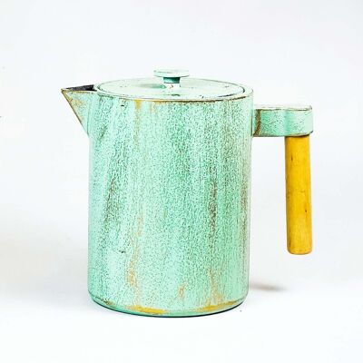 Kohi teapot, iron pot, coffee pot made of cast iron 1.2l capacity, mint