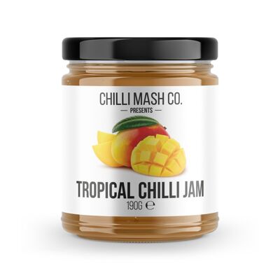 Mermelada De Chiles Tropicales | 190g | Compañía de puré de chile | Chili Picante Medio