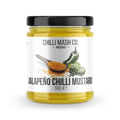 Senape al peperoncino Jalapeño | 190 ml | Chili Mash Company | Una mostarda di Digione piccante