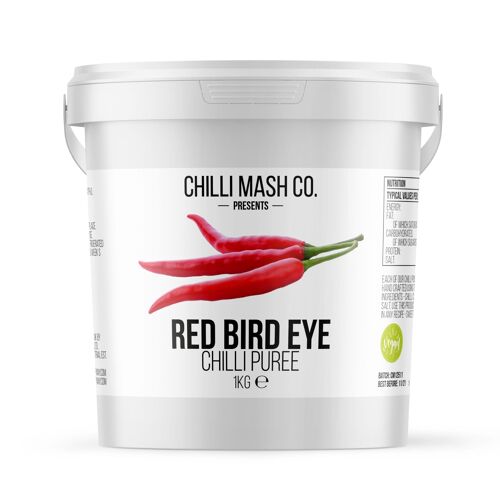 Red Bird Eye Chilli Puree | 1kg | Chilli Mash Company