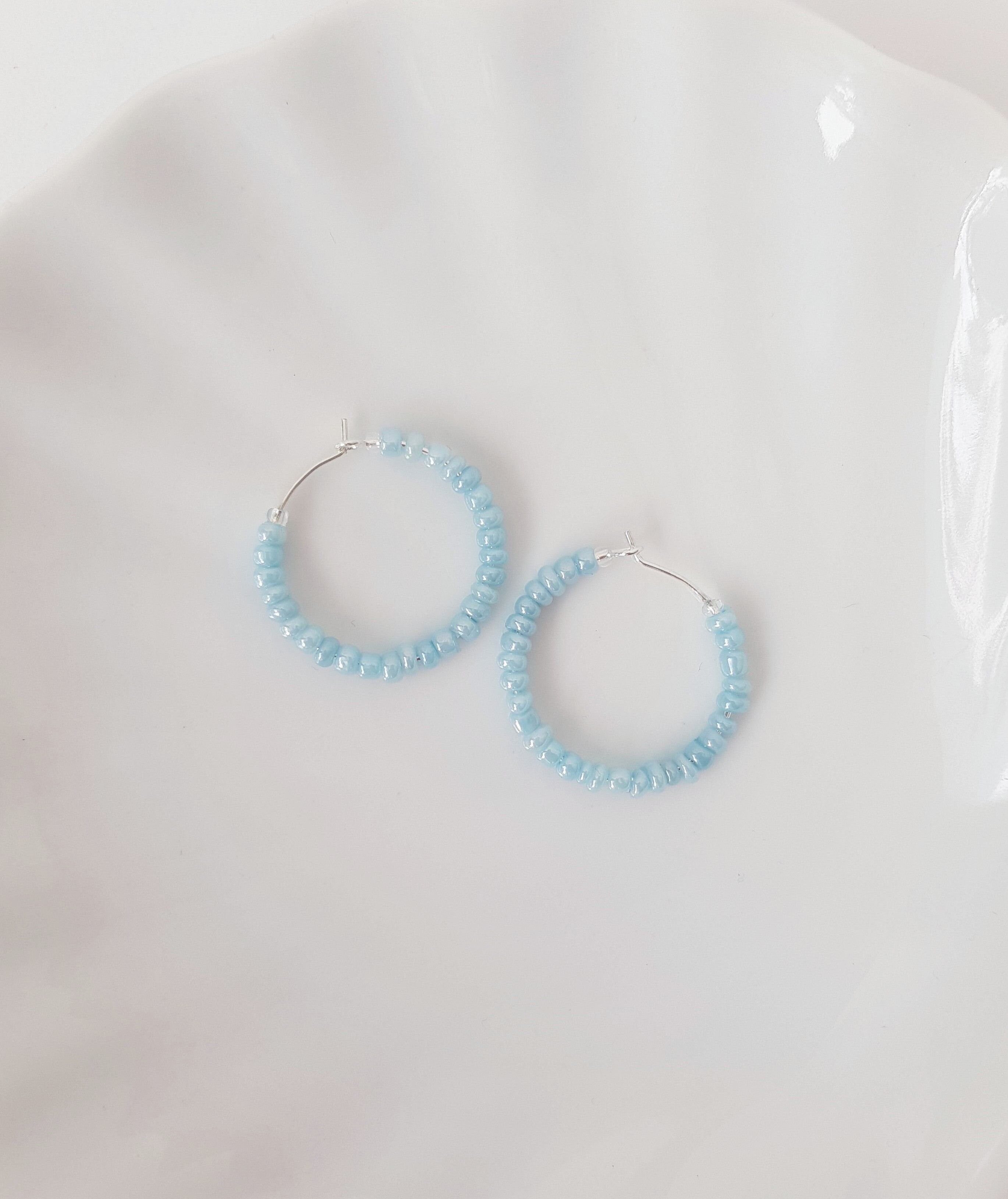 Babyblaue Mini-Perle Creole - Hellblau