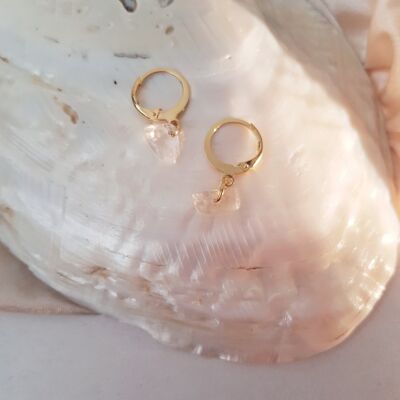 Rock Crystal Classy Gold-Earrings