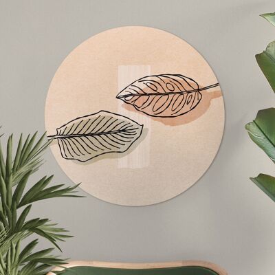 Wall circle Nature vertical Japandi - 60 cm - wall circle