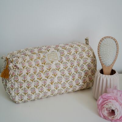 Trousse de toilette indienne KERALA PINK Large