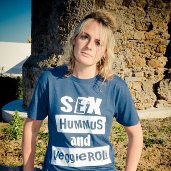 T-shirt unisexe Bamboo Sex Hummus and Veggie Roll - Violet 7